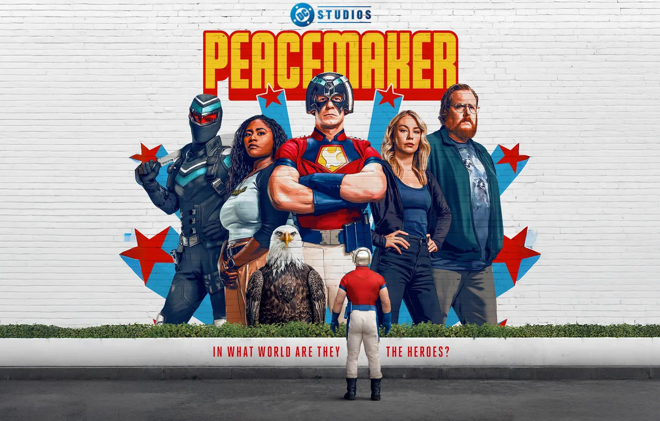 Photo wallpaper eagle, season 2, John Cena, the series, poster, John Cena, wall, Peacemaker