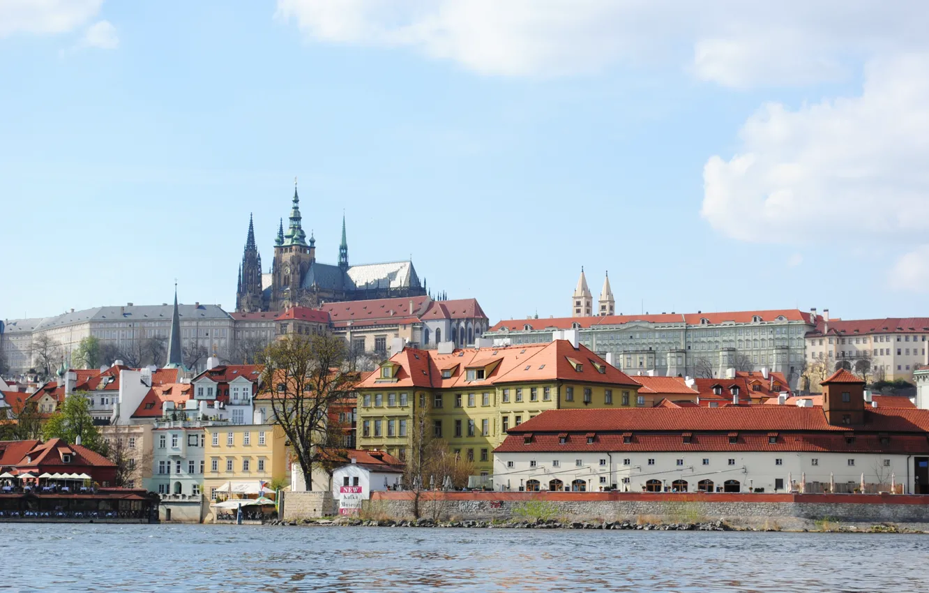 Photo wallpaper the city, Prague, Vltava