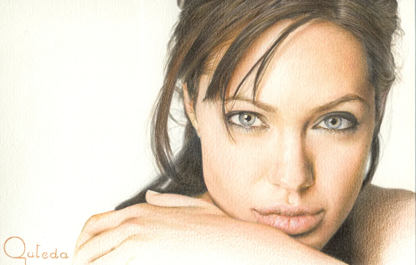 Photo wallpaper face, figure, actress, Angelina Jolie, Angelina Jolie