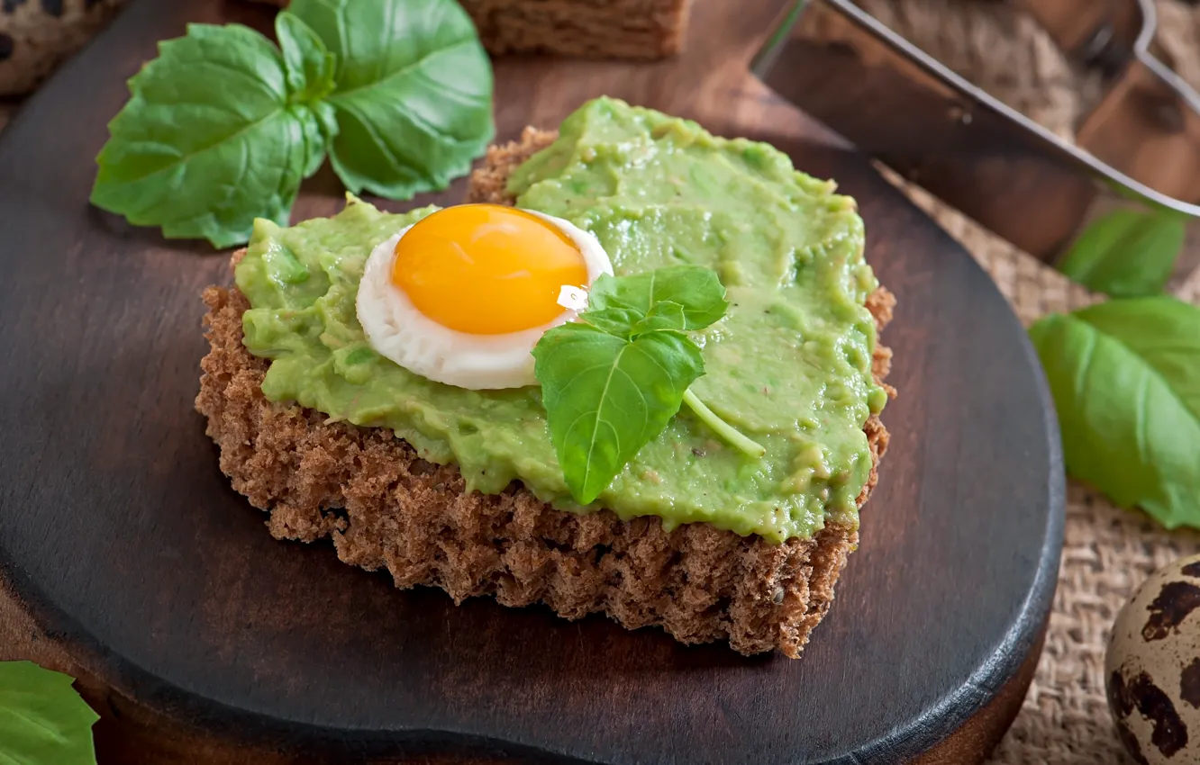 Photo wallpaper leaves, heart, food, bread, scrambled eggs, Valentine's day, valentine's day, sandwiches