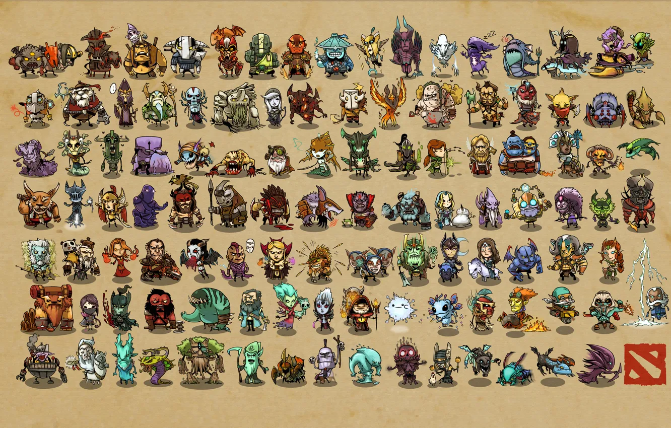 Photo wallpaper axe, kunkka, Phoenix, dota 2, tidehunter, pudge, lycan, Doom