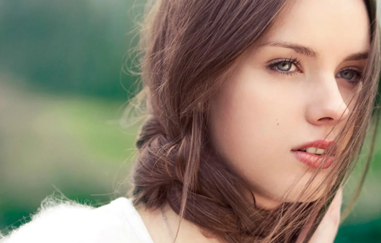 Photo wallpaper girl, eyes, beautiful, face