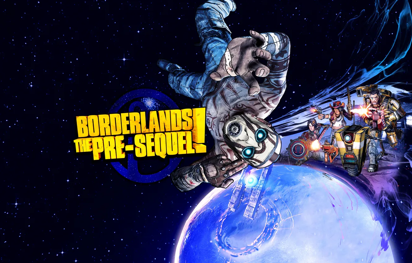 Photo wallpaper space, planet, characters, Athena, Borderlands 2, niche, The Pre-Sequel, Thing