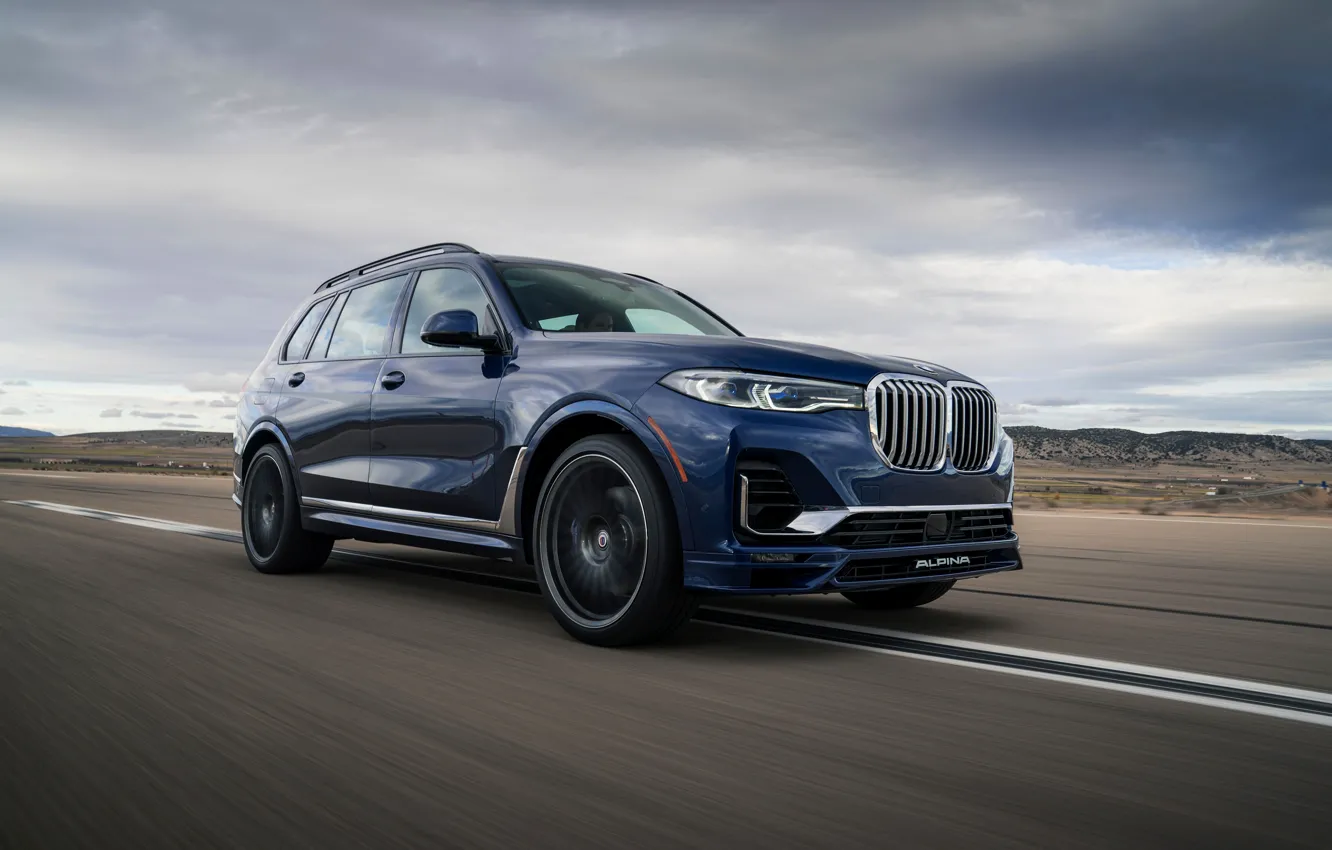 Photo wallpaper blue, BMW, crossover, SUV, Alpina, 2020, BMW X7, X7