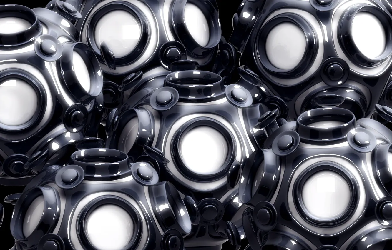 Photo wallpaper balls, blocks, elements