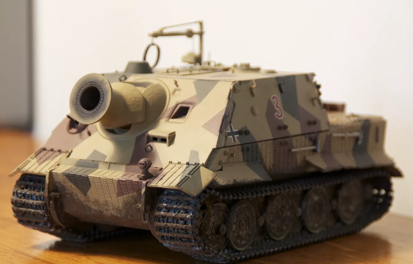 Photo wallpaper toy, installation, self-propelled, artillery, SAU, model, Sturmpanzer VI, Shturmtigr