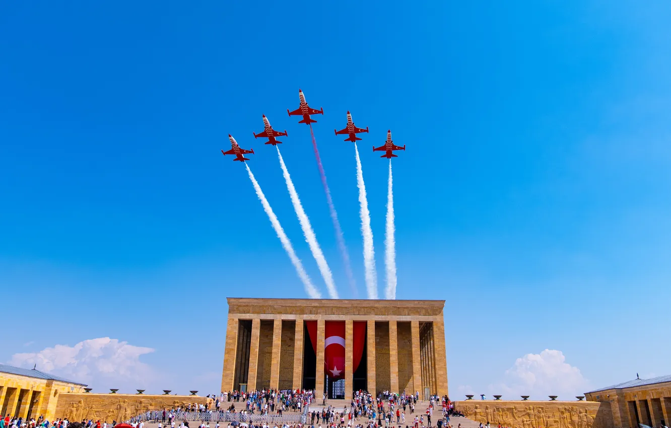 Photo wallpaper Turkey, Turkish Stars, Ankara, Mausoleum, August 30 Victory Day