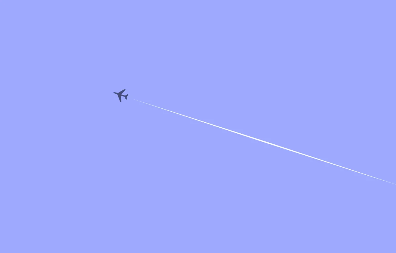 Photo wallpaper the sky, aviation, traces, the plane