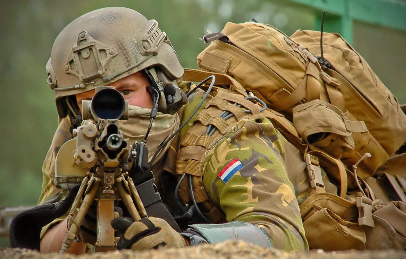 Photo wallpaper weapons, soldiers, Netherlands Korps Commandotroepen
