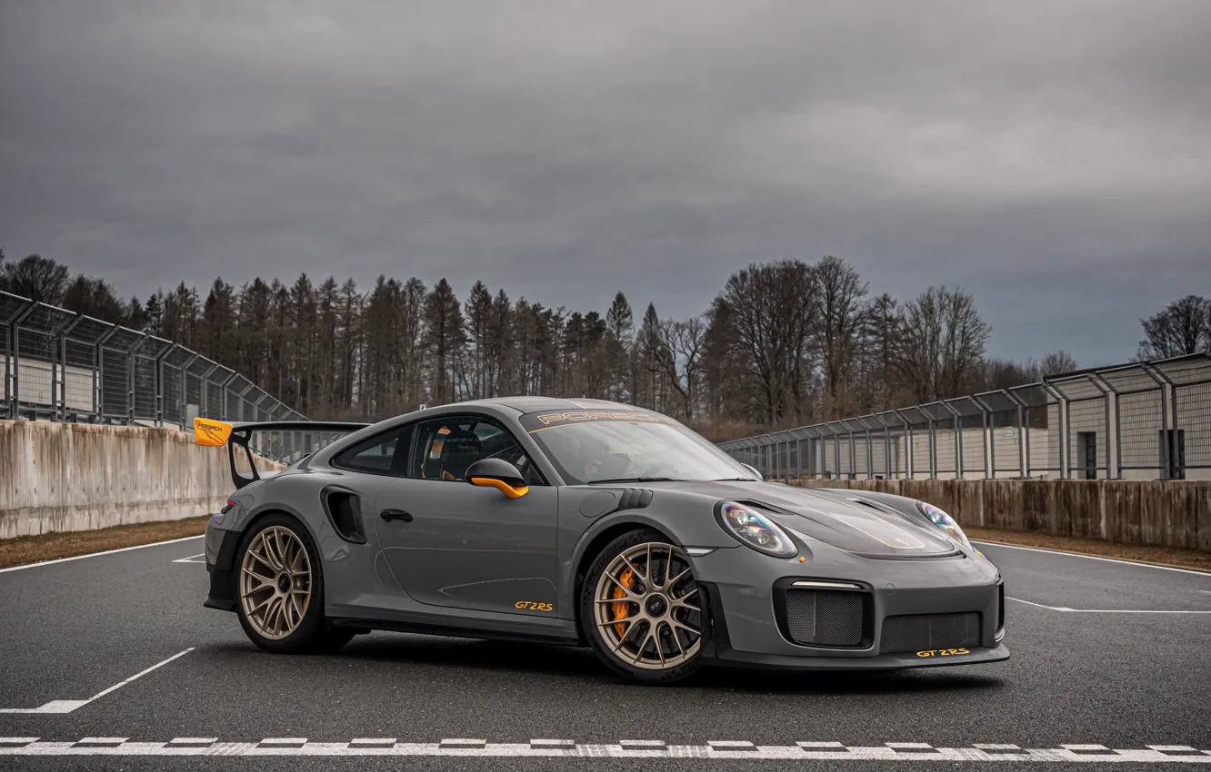 Photo wallpaper overcast, 911, Porsche, racing track, GT2 RS, 991, Edo Competition, 2020