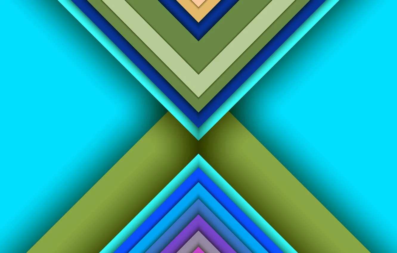 Photo wallpaper color, triangles, layers