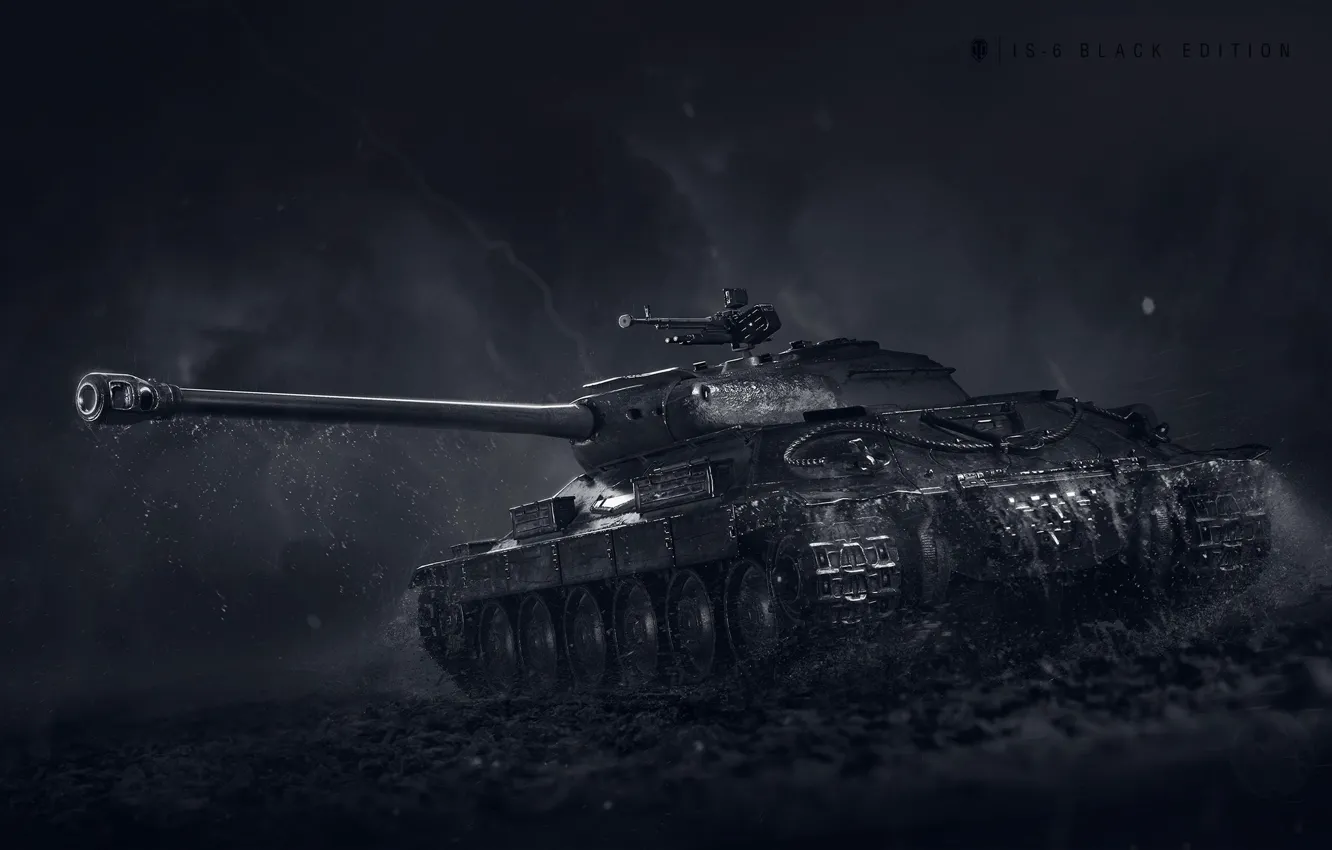 Photo wallpaper WoT, World of Tanks, World Of Tanks, Wargaming Net, Is-6, IS-6 Black Edition