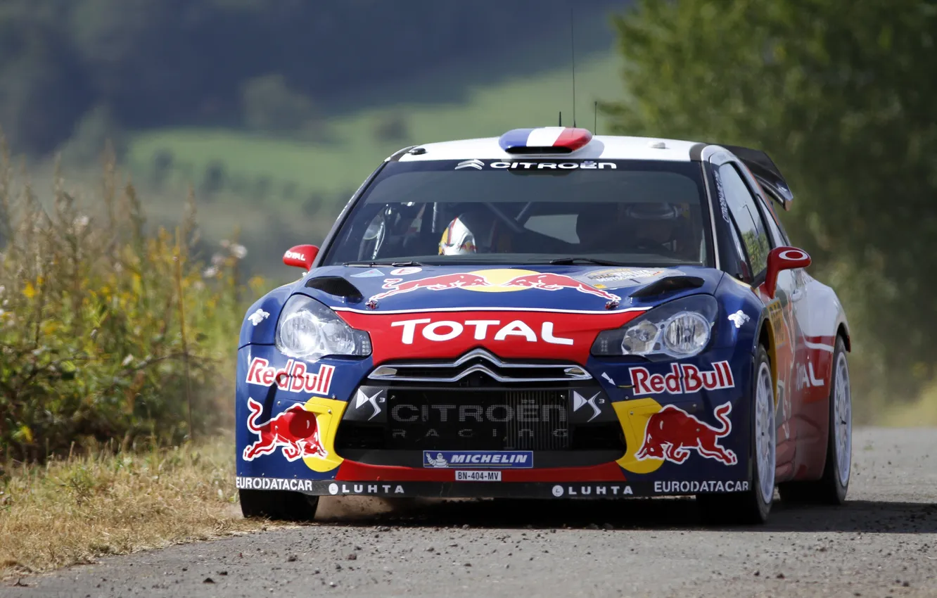 Photo wallpaper road, machine, sport, logo, The hood, Citroen, racer, DS3