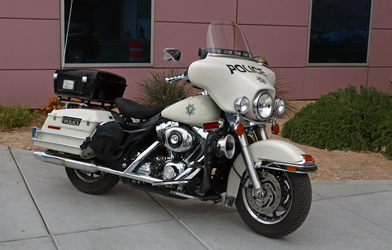 Photo wallpaper police, CA, motorcycle, USA, Los Angeles, American, Harley-Davidson, heavy