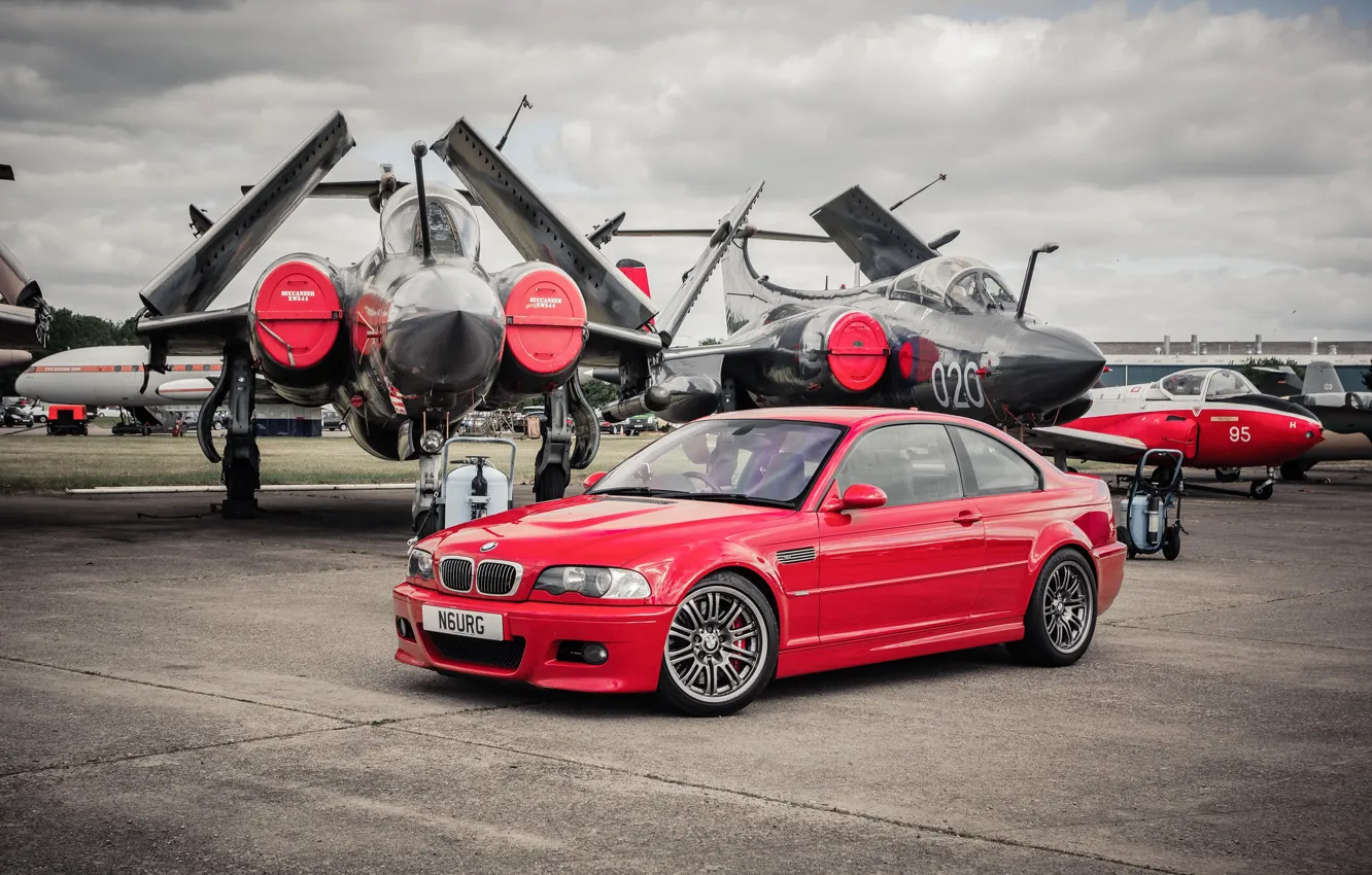 Photo wallpaper Red, E46, Blackburn Buccaneer, M3