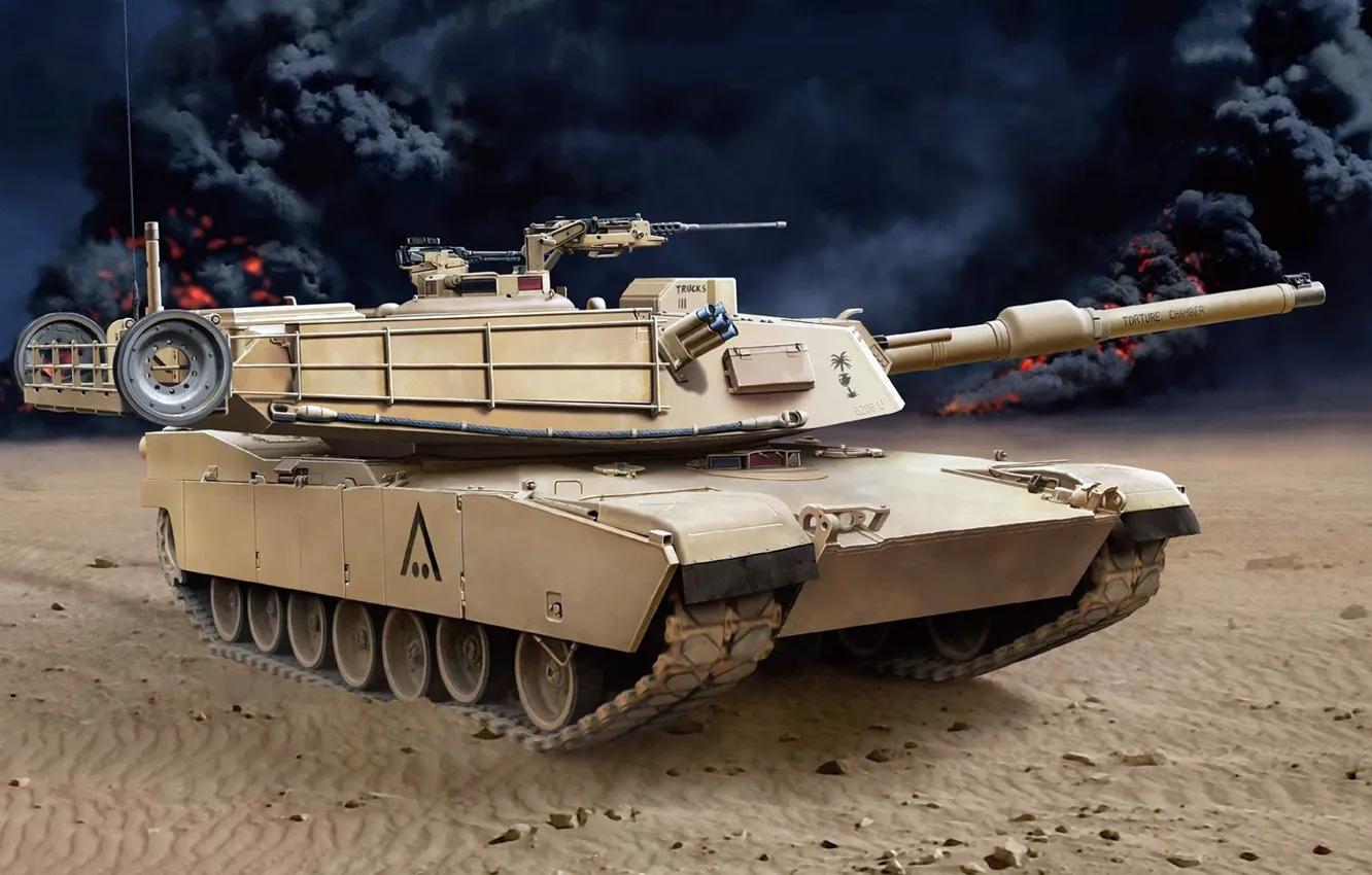 Photo wallpaper Abrams, Abrams, main battle tank USA