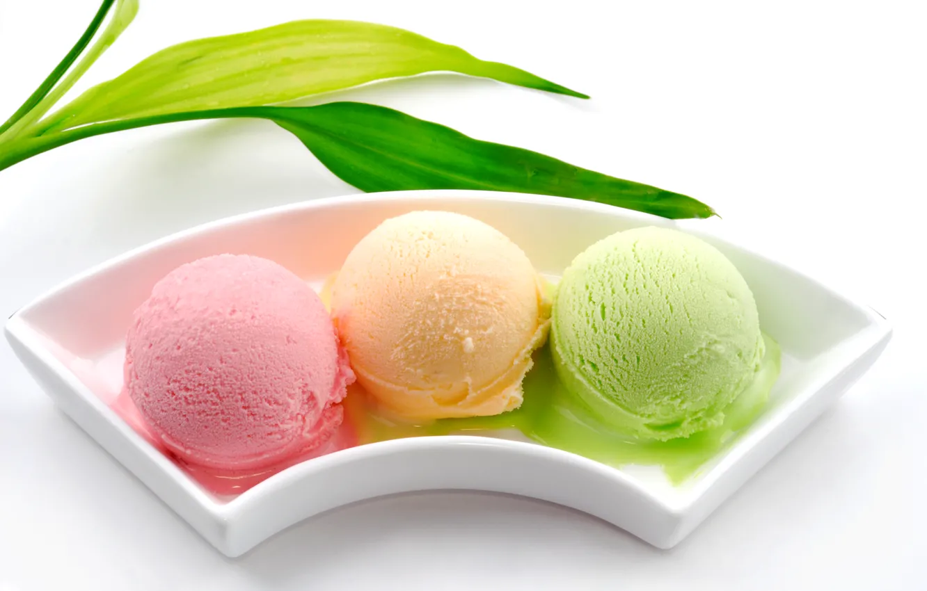 Photo wallpaper ice cream, sweet, dessert, fruit, Sweets.Ice cream