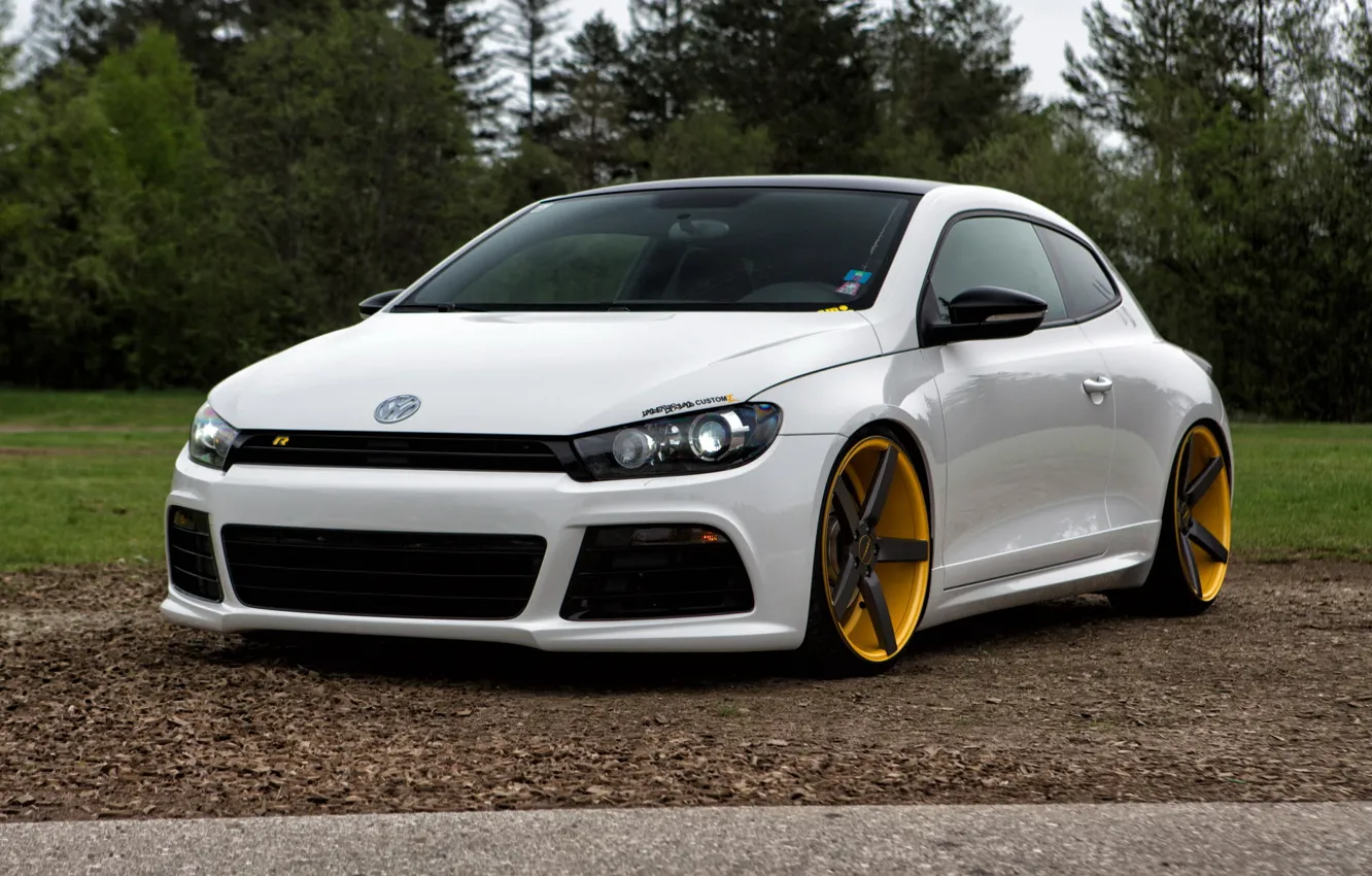 Photo wallpaper Volkswagen, Scirocco R, Vossen, Wheels