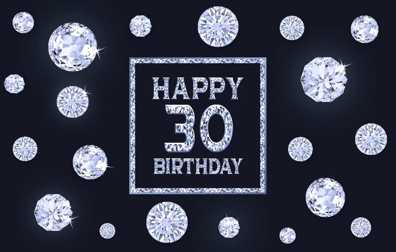 Photo wallpaper diamonds, Birthday, 30 years