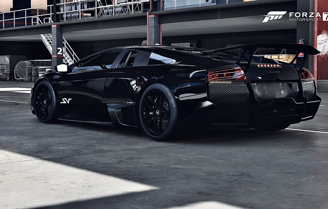 Photo wallpaper HDR, Lamborghini, game, murcielago, FM7, UHD, Forza Motorsport 7, XBox One X