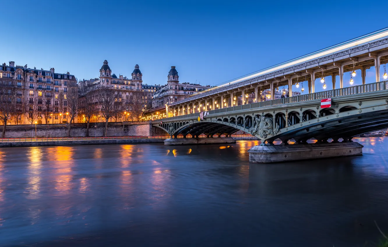 Photo wallpaper France, Paris, Bridge Of Bir-Hakeim