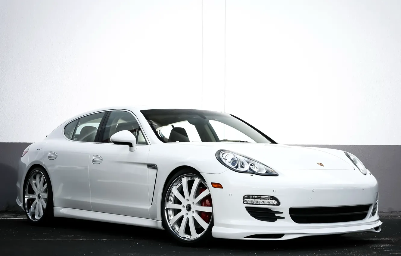 Photo wallpaper Porsche, Panamera, white