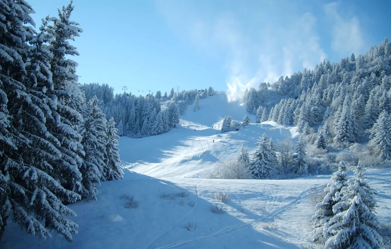 Photo wallpaper winter, snow, ate