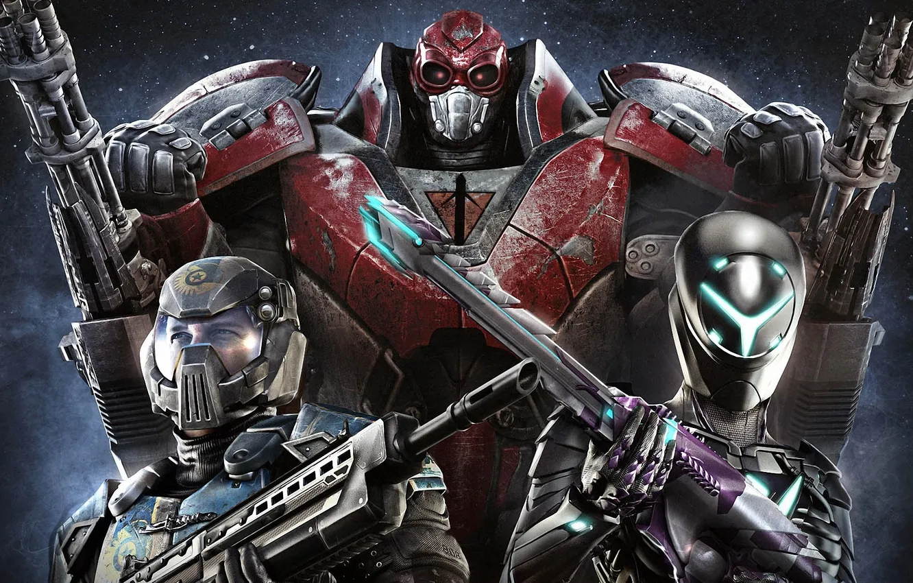Photo wallpaper metal, weapons, people, the suit, male, armor, PlanetSide 2
