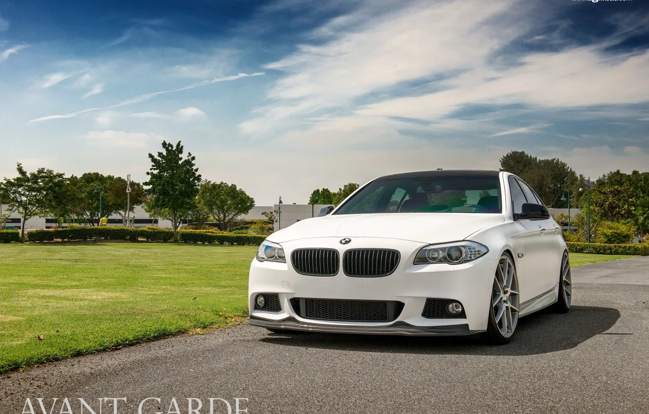 Photo wallpaper white, M-pack, agforged, BMW 5-Series