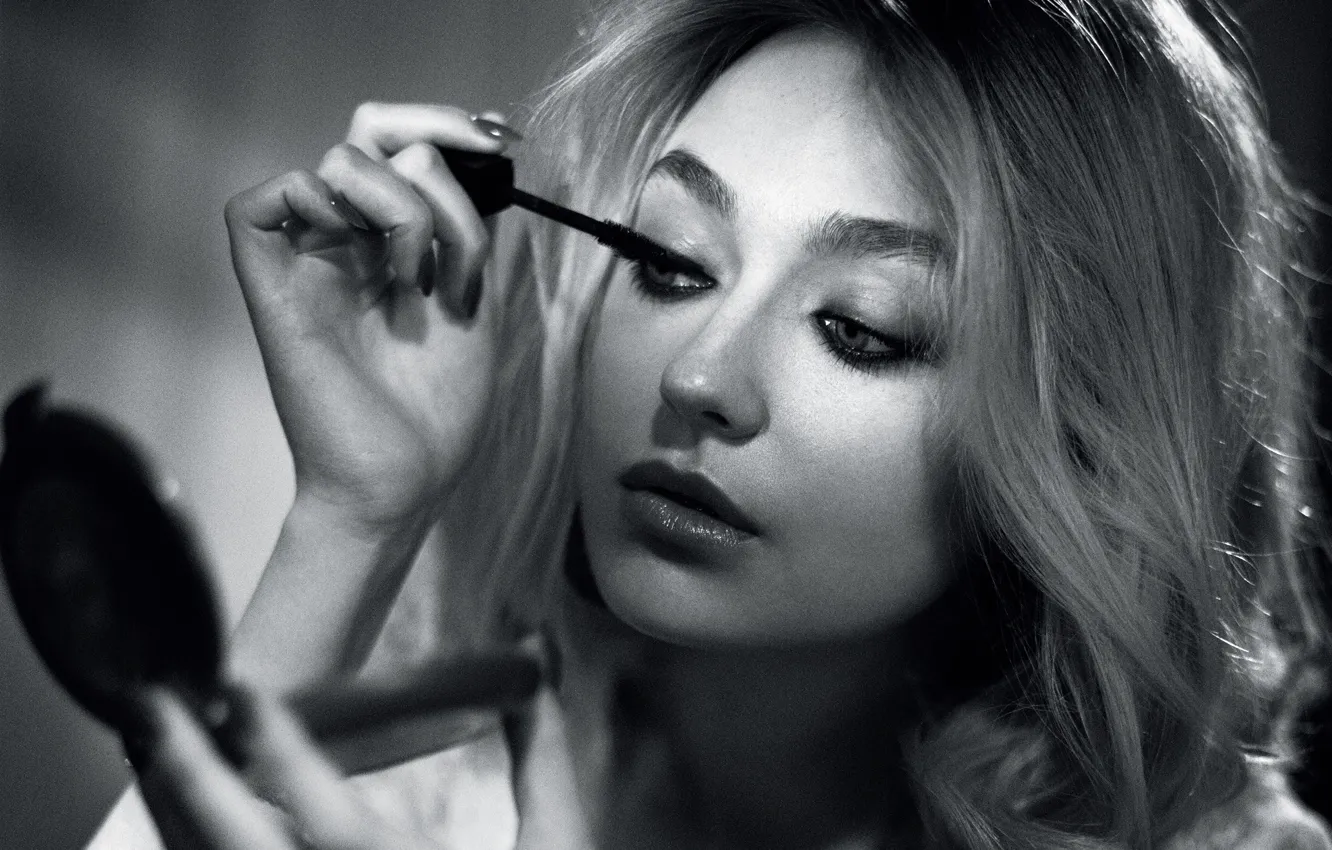 Photo wallpaper mascara, Dakota Fanning, Dakota Fanning