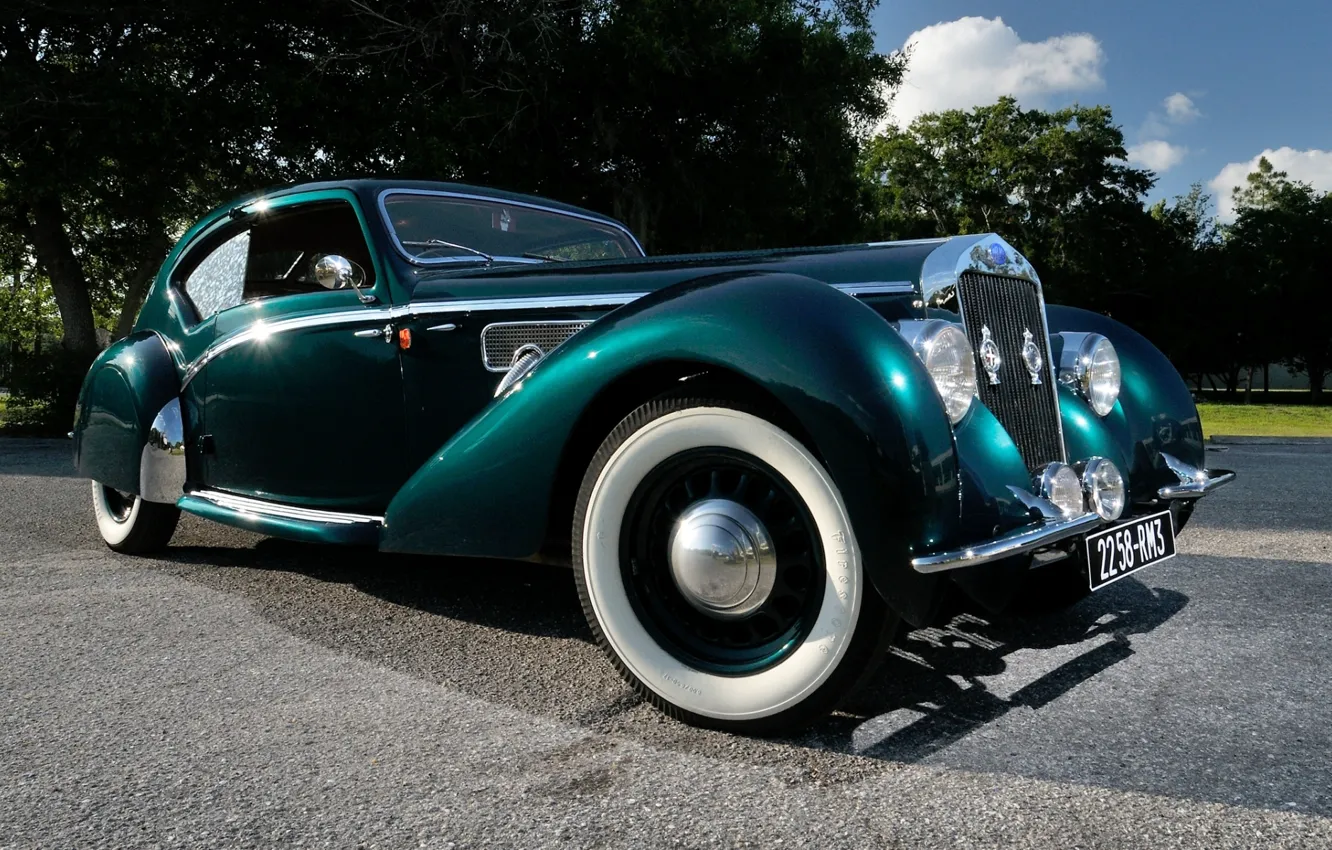 Photo wallpaper retro, background, Coupe, the front, 1937, 120, Delage, Aerodynamic