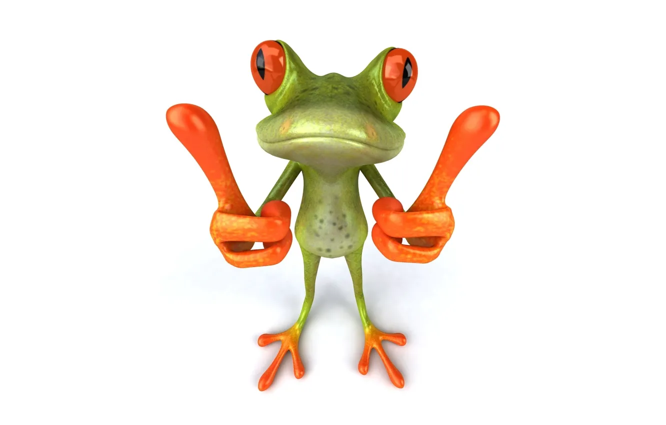 Photo wallpaper graphics, frog, Free frog 3d, finger