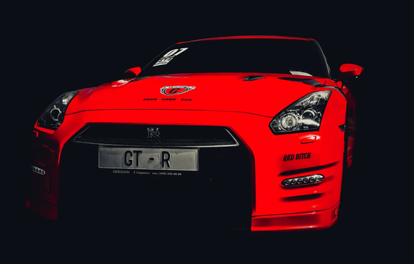 Photo wallpaper nissan, red, Nissan, nissan gt-r r35