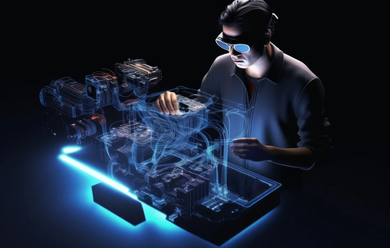 Photo wallpaper person, technology, their, perform, occupation