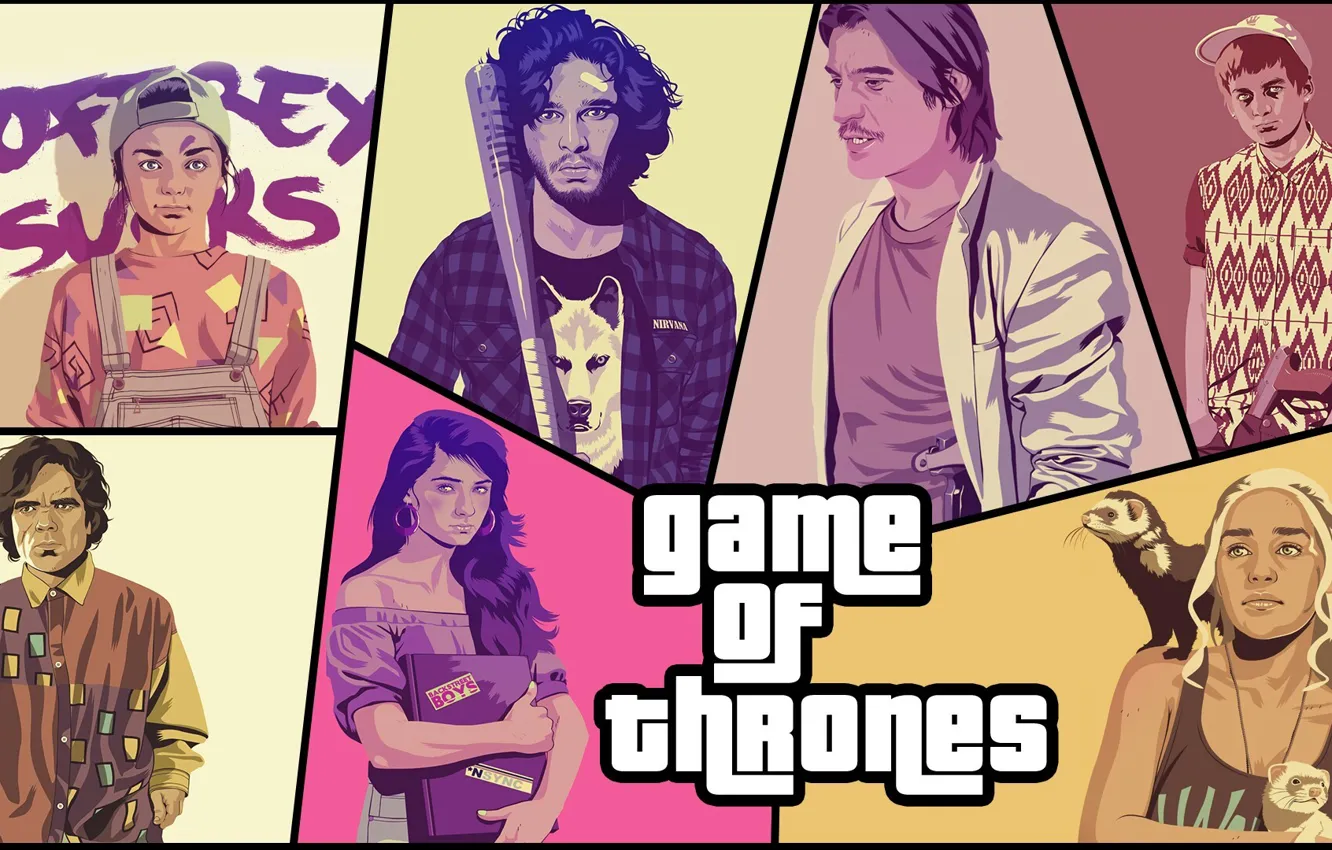 Photo wallpaper parody, Game of Thrones, Game of thrones, gta