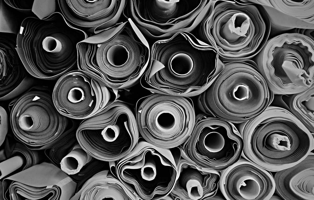 Photo wallpaper pattern, black and white, material, sheets, b/w, raw material, textile, Matter