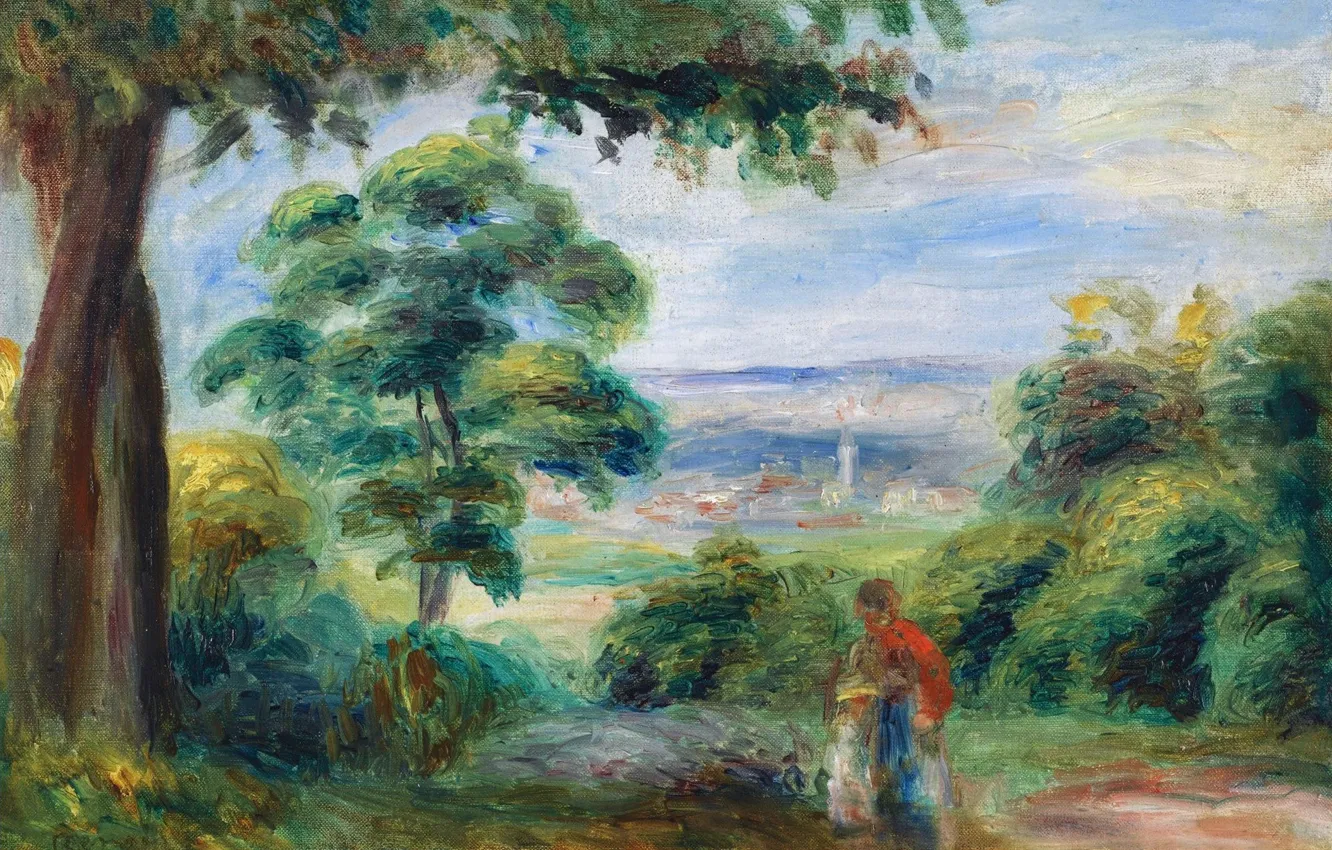 Photo wallpaper picture, LANDSCAPE, Pierre Auguste Renoir, Pierre Auguste Renoir