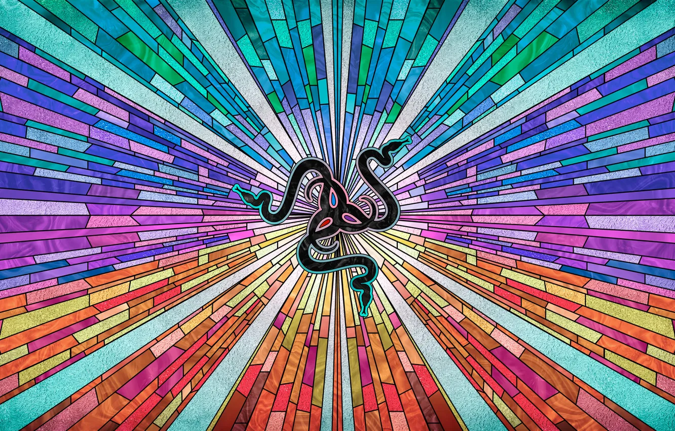 Photo wallpaper glass, abstraction, Razer