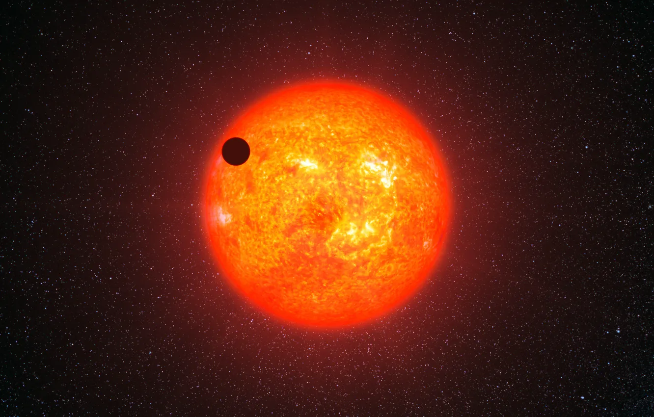 Photo wallpaper star, planet, GJ 1214b