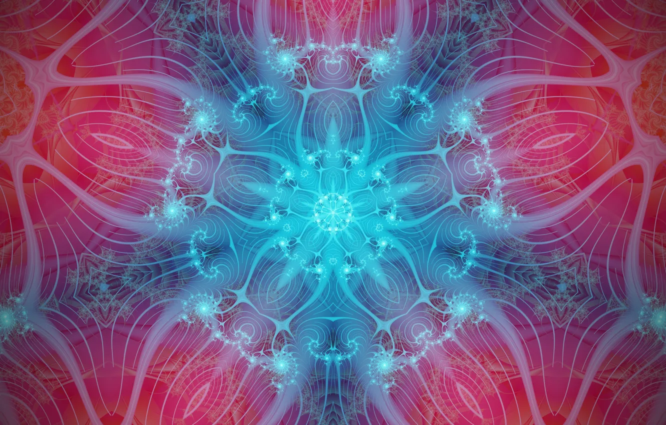 Photo wallpaper stars, line, abstraction, background, blue, pattern, fractal, pink