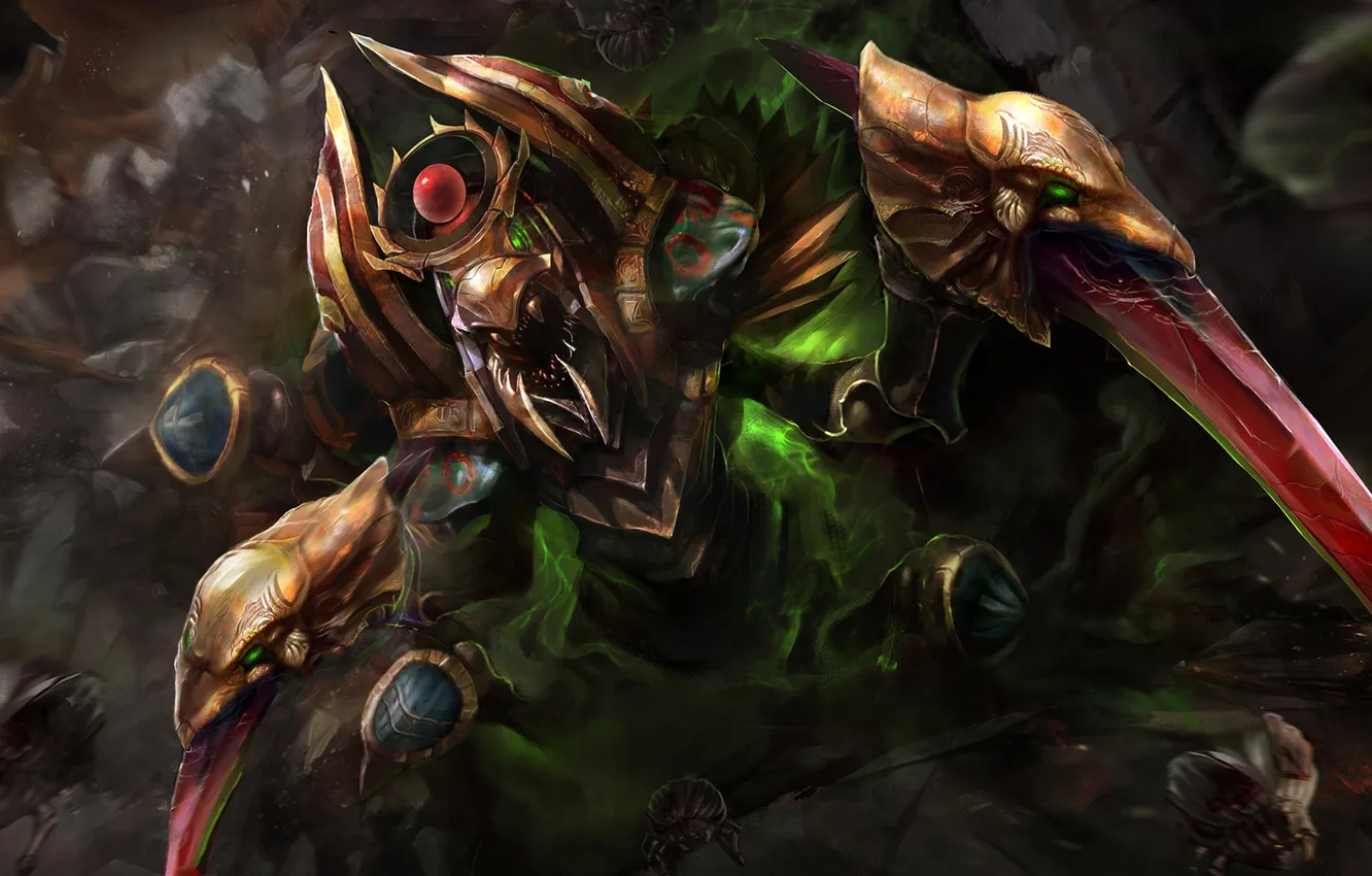 Photo wallpaper being, art, dota 2, Nyx Assassin, TrungTH