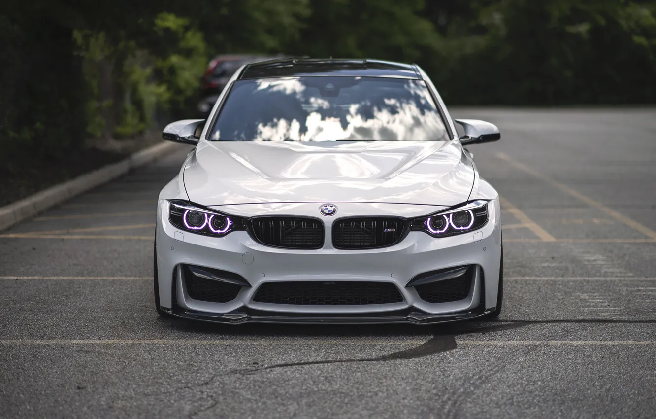 Photo wallpaper BMW, Light, Front, White, Face, F80, LED, Angel Eye