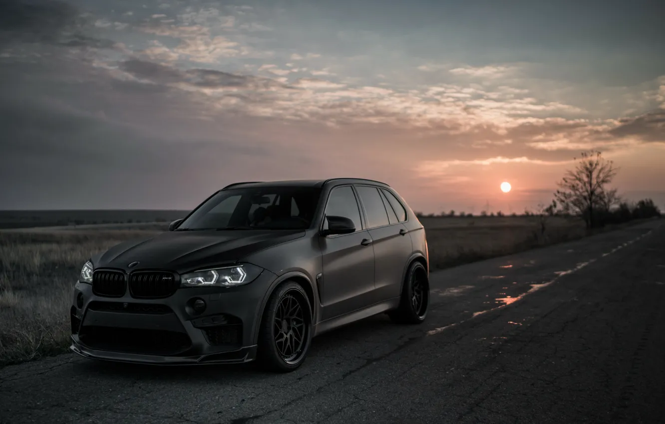 Photo wallpaper sunset, 2018, BMW X5, X5M, Z Performance