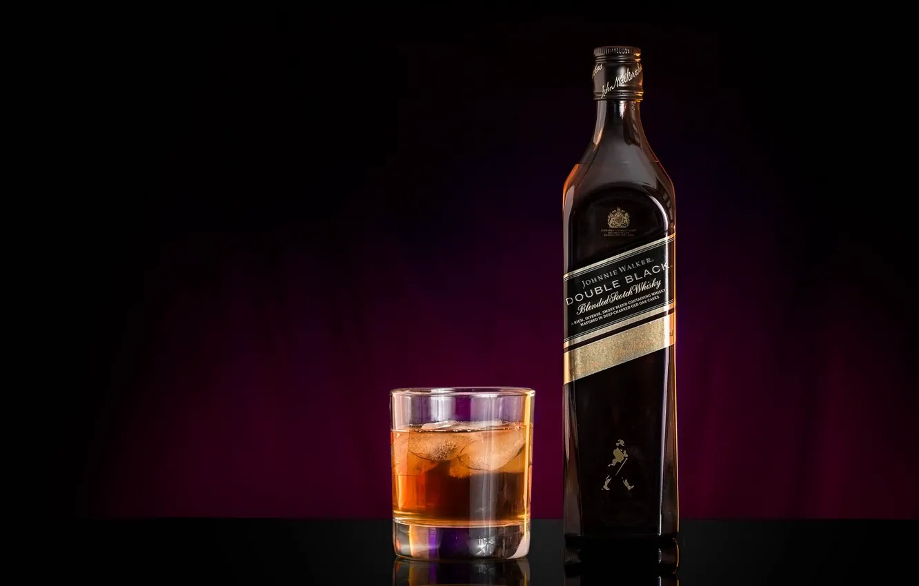 Photo wallpaper whiskey, Johnnie Walker, Double Black