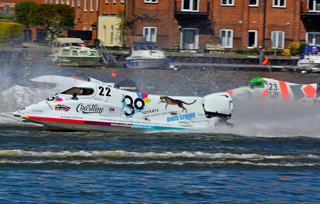 Photo wallpaper race, boat, speed
