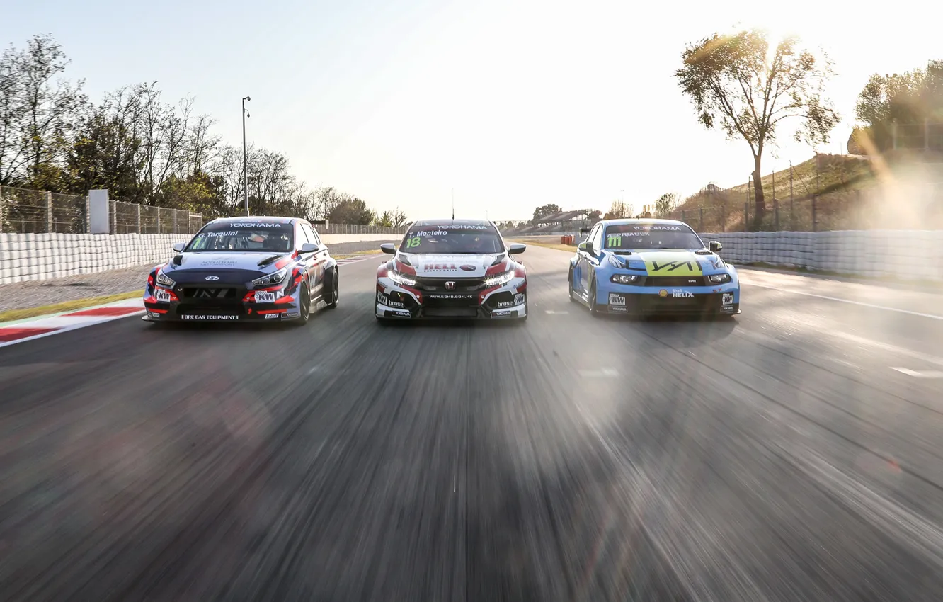 Photo wallpaper race, Honda, Hyundai, Racing, Motorsport, i30, Touring, TCR