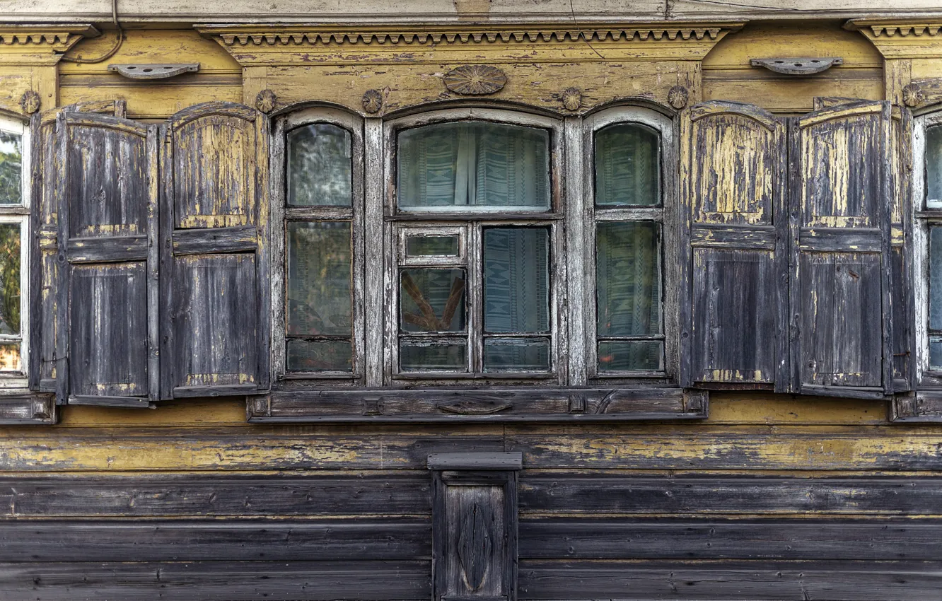 Photo wallpaper house, window, naturalism