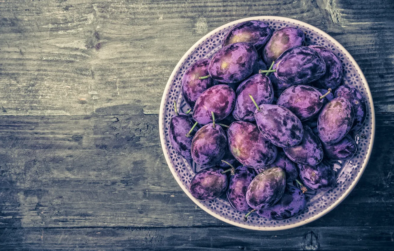 Photo wallpaper background, Board, plate, fruit, plum, drain, prunes