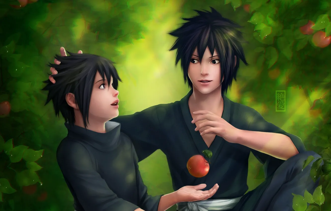 Photo wallpaper apples, guys, naruto, zetsuai89, Madara, Izuna