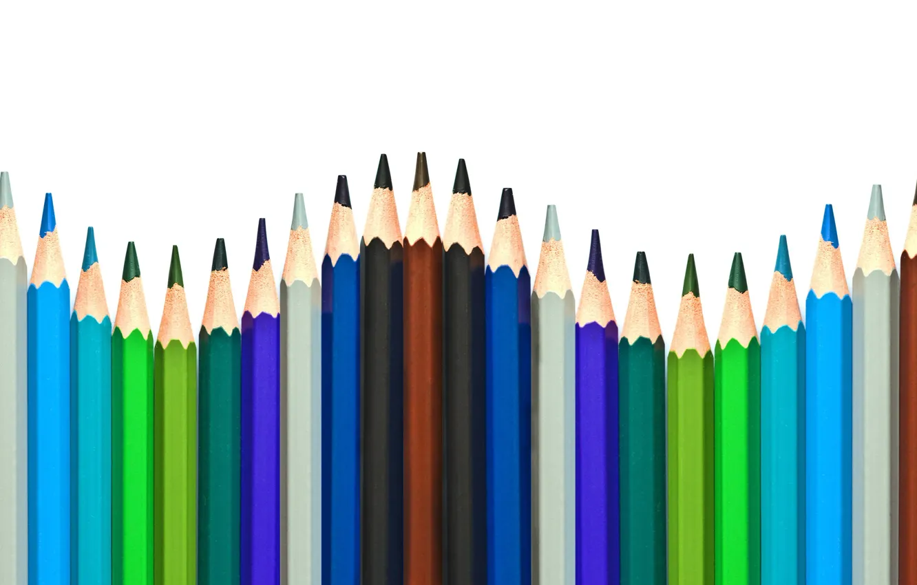 Photo wallpaper colors, pencils, many